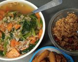 Foto langkah ke 3 dari resep Sayur Bening Kangkung Wortel + Sambal Tempe super easy.