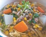 รูปขั้นตอนการทำที่ 10 ของ ข้าวต้มไก่สับใส่เห็ดชิเมจิ
