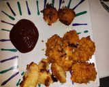Foto del paso 5 de la receta: Coditos de pollo doritos con bombas de papa rellenas