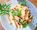Hình bước làm 2 của món Đậu hũ Nhật xào cay