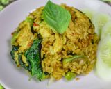 รูปขั้นตอนการทำที่ 24 ของ ข้าวผัดแกงเขียวหวาน ไก่ อาหารไทย เมนูผัด วิธีทำง่ายๆ