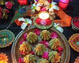 A picture of step 7 of Thandai Modak.