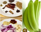 A picture of step 2 of Raw Banana Curry (Kachche Kele ki sabzi).