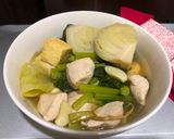 รูปขั้นตอนการทำที่ 4 ของ ต้มจับฉ่ายอกไก่ เต้าหู้ คลีนสุดๆ กินทุกเย็นผอม!