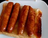 A picture of step 2 of Simple Sausage on Toast.