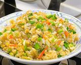 鹹蛋白炒飯的食譜步驟3照片