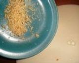 A picture of step 6 of Annin Dofu (Almond Flavored Jelly) with Loquat Kernels.