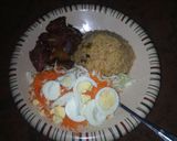 A picture of step 3 of Jellop rice & spaghetti with vegetables & meat.