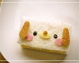 A picture of step 4 of Little Puppy Sandwich for Bento.