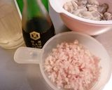 A picture of step 1 of Oyster and Ginger Rice.