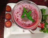 A picture of step 4 of Beetroot Curd.