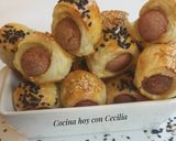 Foto del paso 9 de la receta Aperitivo de salchichas en hojaldre