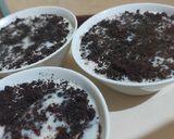 Foto langkah ke 5 dari resep Pudding susu lapis coklat oreo.