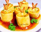 Hình bước làm 4 của món Đậu Hủ Trứng Hấp Tôm