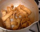 A picture of step 2 of Teriyaki Aburaage for Bento.