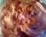 A picture of step 2 of strawberry freeze yogurt.