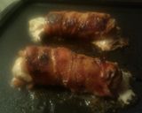 A picture of step 4 of Bacon Wrapped Stuffed Sausages.