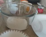 A picture of step 1 of Simple donuts with my lovely tea.