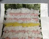 A picture of step 5 of Lucky Ehoumaki Sushi Rolls with Flower Petals.