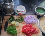 A picture of step 1 of Dalia upma (lapsi upma).