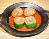 Foto del paso 8 de la receta: Pimientos rellenos con carne y quinua
