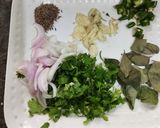 A picture of step 1 of Takachi Kadhi bhaji bhat.... Maharashtrian special.