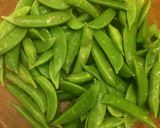 A picture of step 1 of Sugar Snap Pea With Parmigiano Salad.