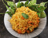 Foto del paso 6 de la receta: Arroz con brócoli, zanahoria y crujiente de espinacas