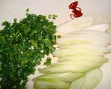A picture of step 3 of Pork Roast and Green Onion Sweet and Spicy Stir-Fry! Great with Beer.