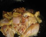 A picture of step 2 of Chicken highway karahi with rice.