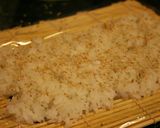 A picture of step 2 of California Roll With Shrimp.