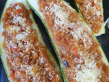 Zucchini relleno de atún. SIN TACC