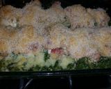 A picture of step 7 of Chicken Cordon Bleu Bake with Mustard Greens.