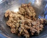 A picture of step 11 of crumble topped pear pie.