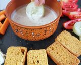 A picture of step 6 of Homemade Ranch dressing with salad and rusk toast.