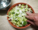 Foto del passaggio 15 della ricetta Insalata tiepida con patate dolci e funghi Pleurotus. Una vera delizia!