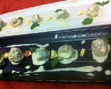 A picture of step 5 of K's Kale Tortellini With Ham And Bacon In Four Cheese Sauce.