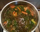 Zöldséges brokkoli leves daragaluskával recept fázis 4 fotója