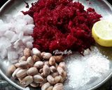 A picture of step 1 of Beetroot Koshimbir.