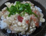 A picture of step 4 of Crumbled Tofu and Crabsticks with Thickened Ume Sauce.