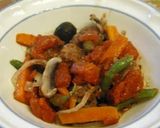 A picture of step 7 of Cacciatora-style Stewed Meatballs.
