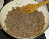 A picture of step 2 of Cheeseburger Biscuit Bake.