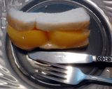 A picture of step 6 of Peach Sammich (sandwich) kid friendly.
