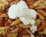 A picture of step 4 of My Italian Chicken, Bacon Penne pasta Dish. 😘.