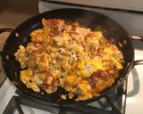 A picture of step 4 of Eggs with Chorizo.