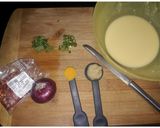 A picture of step 1 of Besan Bread Toast.