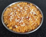 A picture of step 5 of Egg Halwa.