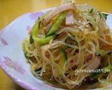 A picture of step 4 of Spicy Chinese Style Cellophane Noodles with Vinegar Sauce.