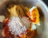 A picture of step 2 of Dahi Bhindi Masala.
