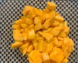 A picture of step 1 of Seasonal creamy fruit salad.